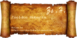Zsoldos Huberta névjegykártya